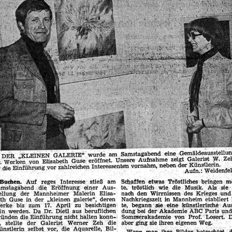 Zeitungsartikel Elsibath Guse